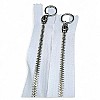 Metal Zipper 25 cm #5 0,27 yrd Metal Toothed White Bottom ZPHSN0025T5