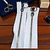 Metal Zipper 25 cm #5 0,27 yrd Metal Toothed White Bottom ZPHSN0025T5