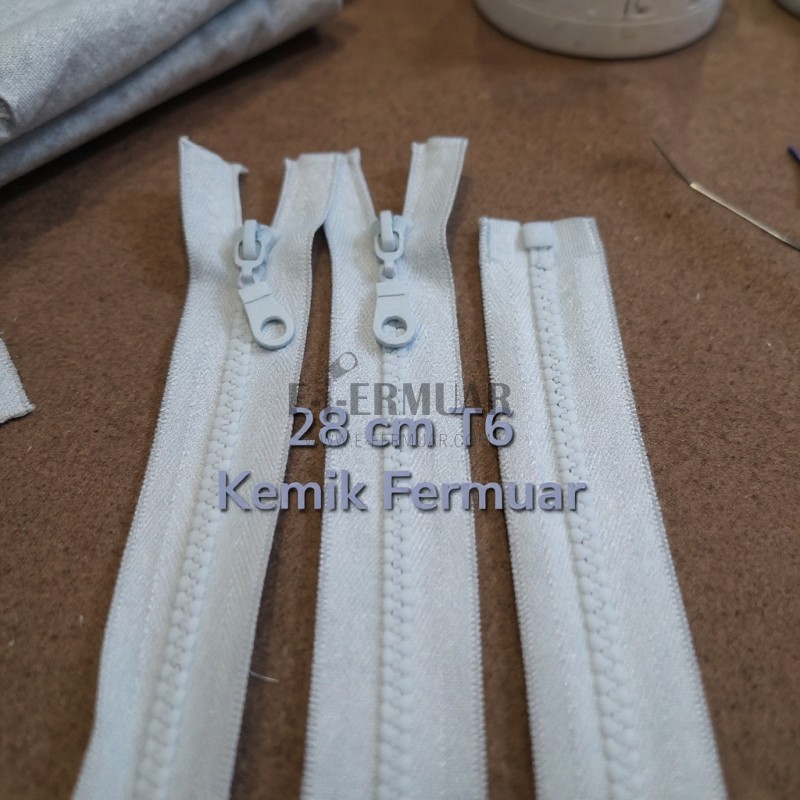 28 cm  Kalın Dişli Kemik Fermuar T6 Açık Uçlu - Separe  ZPHSN0028T6