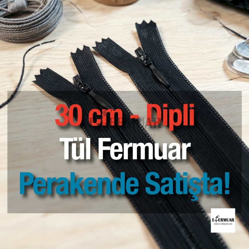 Concealed Zipper 30 / 0,32 yrd cm Skirt and Dress Zipper Black Closed End ZPHSN0030TUL