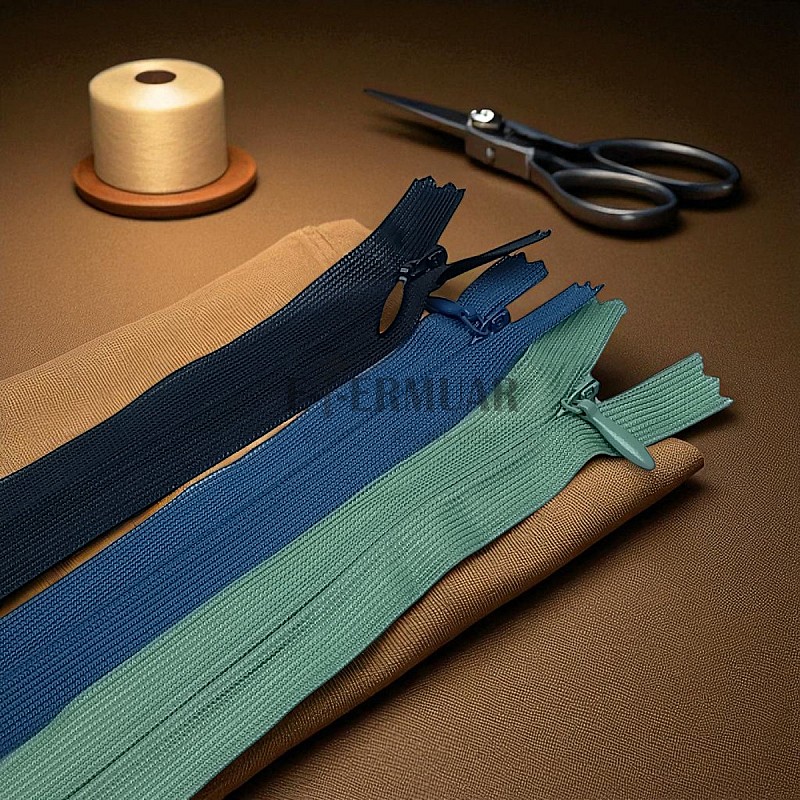 Gizli Fermuar 35 cm Tül Elbise ve Etek Fermuarı ZPHSN0035TUL