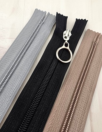 37 cm T10 Nylon Bottom Jacket Zipper – Thick Toothed Durable Model - ZPHSN0037T10