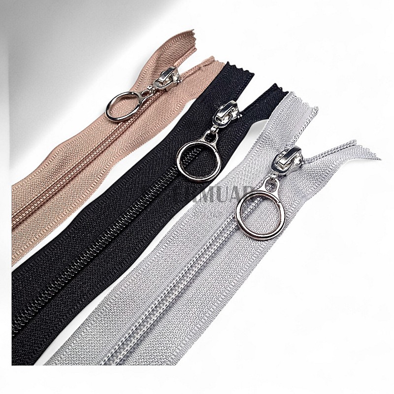 Bag Zipper with Ring Handle #5 37 cm / 0,40 yrd- Close End ZPHSN0037T10