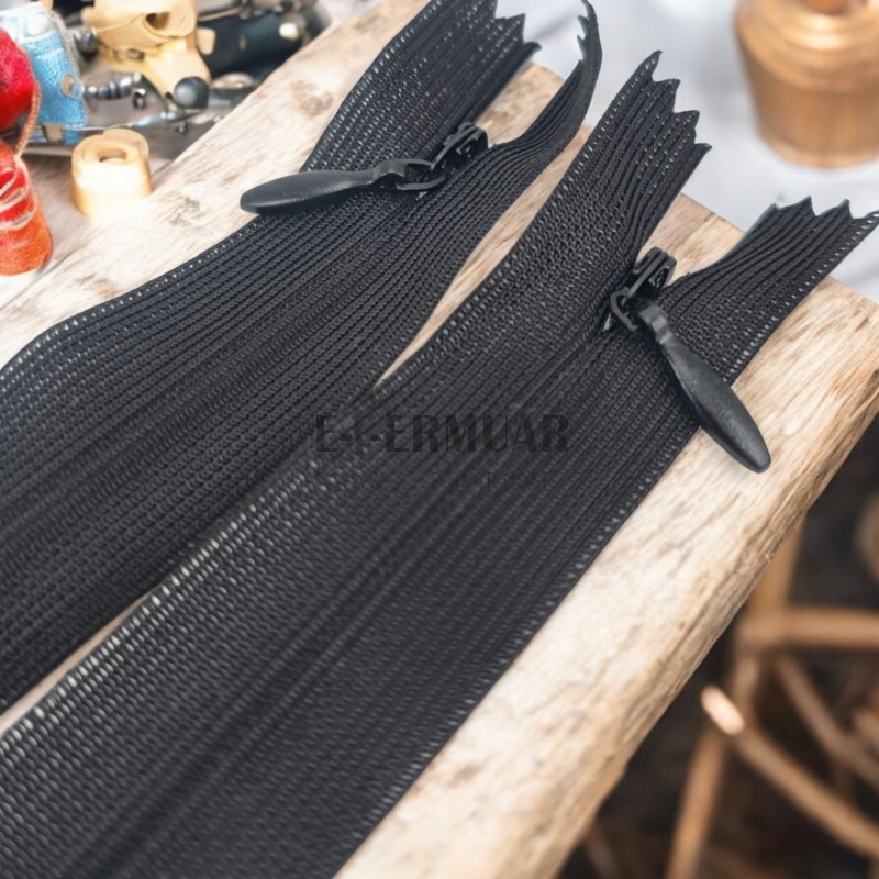 Concealed Zipper 50 cm Tulle Dress and Evening Gown ZPHSN0050TUL