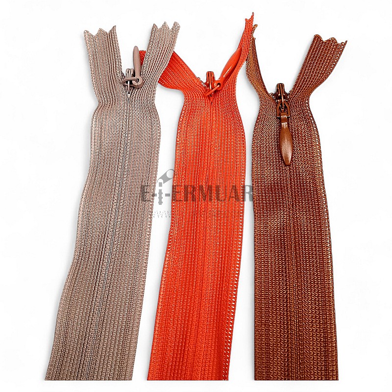 Gizli 60 cm Elbise Abiye Fermuarı ZPHSN0060TUL