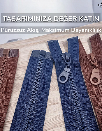 70 cm T6 Kemik Dişli Separe Fermuar – Açık Uçlu Mont, Ceket ve Kaban Fermuarı - ZPHSN0070T6