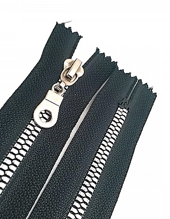 30 cm / 11.81 in T6 #6 Nickel-Coated Molded Tooth Closed-End Zipper ZPS0030T6PROMO