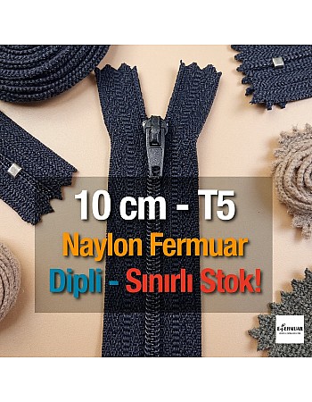 10 cm Nylon Pocket Zipper with Bottom - NC0010T5