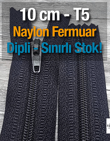 10 Cm Naylon Cep Fermuarı Dipli -  NC0010T5