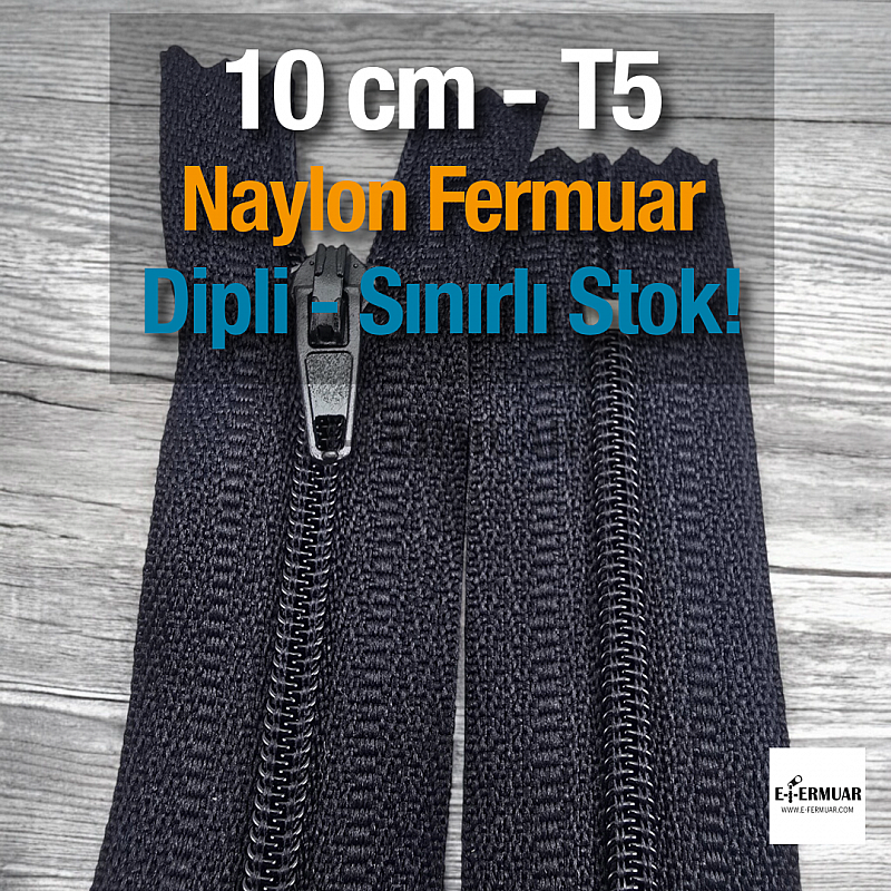 10 Cm Naylon Cep Fermuarı Dipli -  NC0010T5