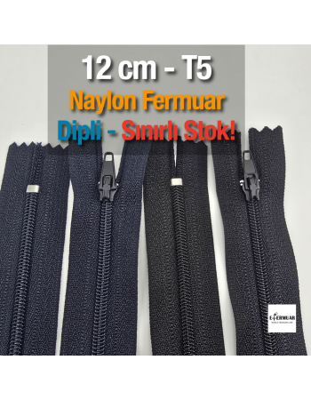 12 cm Nylon Pocket Zipper with Bottom - NC0012T5