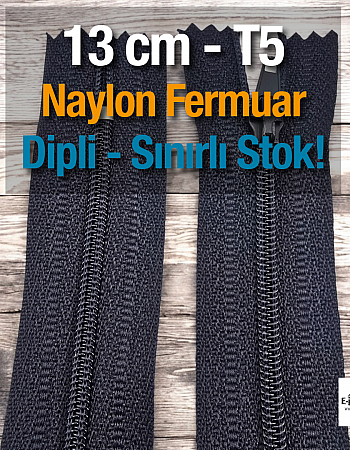 13 Cm Naylon Cep Fermuarı Dipli -  NC0013T5