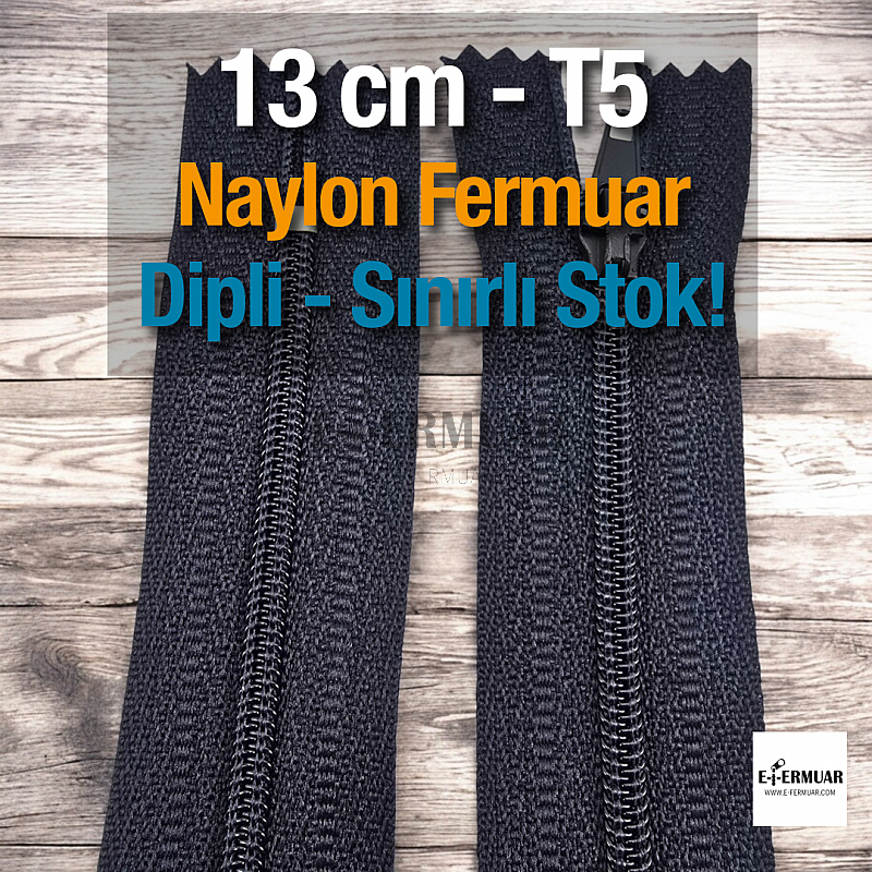 13 Cm Naylon Cep Fermuarı Dipli -  NC0013T5