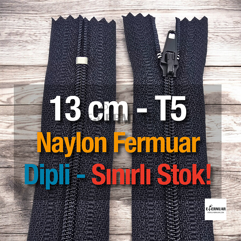 13 cm Nylon Pocket Zipper with Bottom - NC0013T5