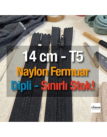 14 cm Nylon Pocket Zipper with Bottom - NC0014T5