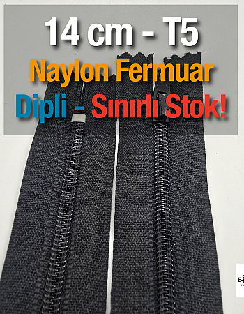 14 Cm Naylon Cep Fermuarı Dipli -  NC0014T5