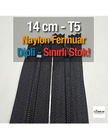 14 Cm Naylon Cep Fermuarı Dipli -  NC0014T5