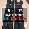 15 cm Nylon Pocket Zipper with Bottom - NC0015T5
