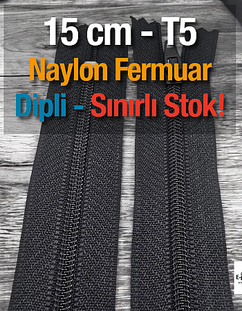 15 Cm Naylon Cep Fermuarı Dipli -  NC0015T5