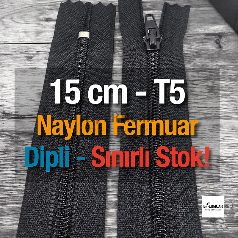 15 cm Nylon Pocket Zipper with Bottom - NC0015T5