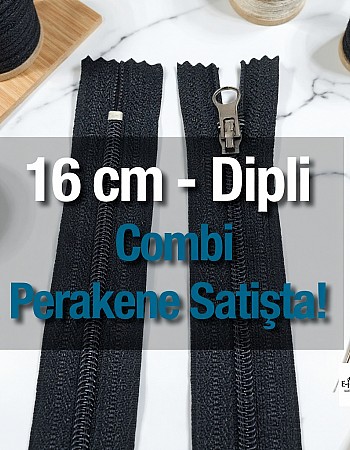 16 Cm Combi Elcikli Naylon Cep Fermuarı Dipli -  NC0016T10C