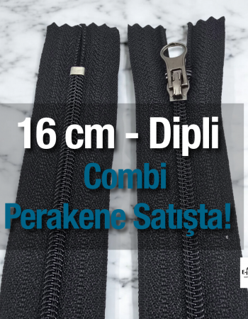 16 Cm Combi Elcikli Naylon Cep Fermuarı Dipli -  NC0016T10C