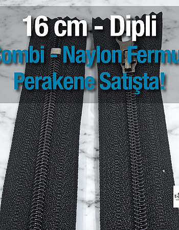 16 Cm Combi Elcikli Naylon Cep Fermuarı Dipli -  NC0016T10C