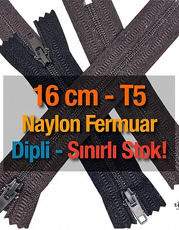 16 Cm Naylon Cep Fermuarı Dipli -  NC0016T5