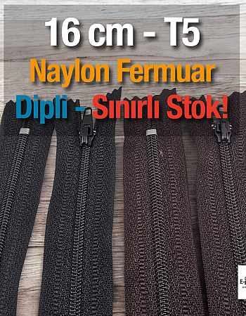 16 Cm Naylon Cep Fermuarı Dipli -  NC0016T5