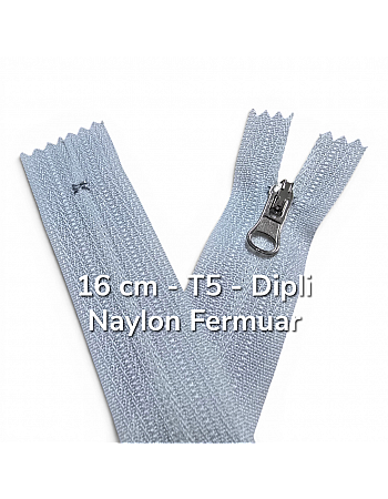16 cm #3 Nylon Pocket Zipper with Stopper - NC0016T5C