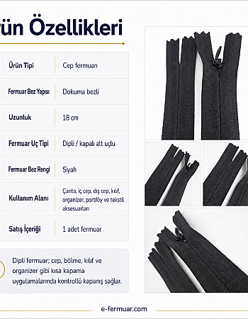 18 cm Woven Tulle Zipper - NC0018DTUL