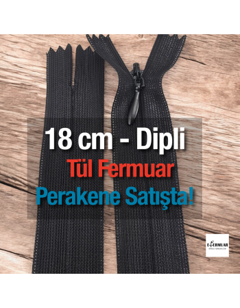 18 cm Dipli Tül Fermuar -  NC0018TUL