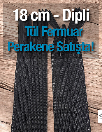 18 cm Dipli Tül Fermuar -  NC0018TUL