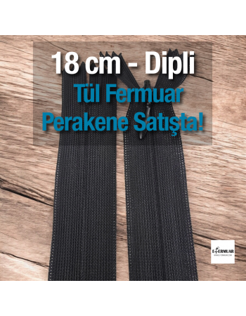 18 cm Dipli Tül Fermuar -  NC0018TUL