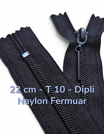 Trouser and Skirt Zipper Nylon 22 cm #5 Closed End Tube Puller NC0022T10