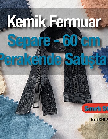 60 Cm Kemik Mont Fermuarı Açık Uçlu (Separe)  -  PR0060T6
