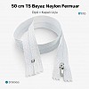 50 cm T5 White Nylon Closed-End Zipper for Pockets and Bags – ZP0050t5B