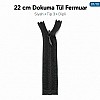 22 cm / 8.661 in Black Woven Tulle Closed-End Invisible Zipper for Dresses and Skirts – ZPG0022DKM