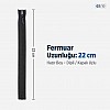 22 cm / 8.661 in Black Woven Tulle Closed-End Invisible Zipper for Dresses and Skirts – ZPG0022DKM