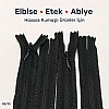 22 cm / 8.661 in Black Woven Tulle Closed-End Invisible Zipper for Dresses and Skirts – ZPG0022DKM