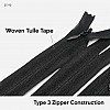 22 cm / 8.661 in Black Woven Tulle Closed-End Invisible Zipper for Dresses and Skirts – ZPG0022DKM