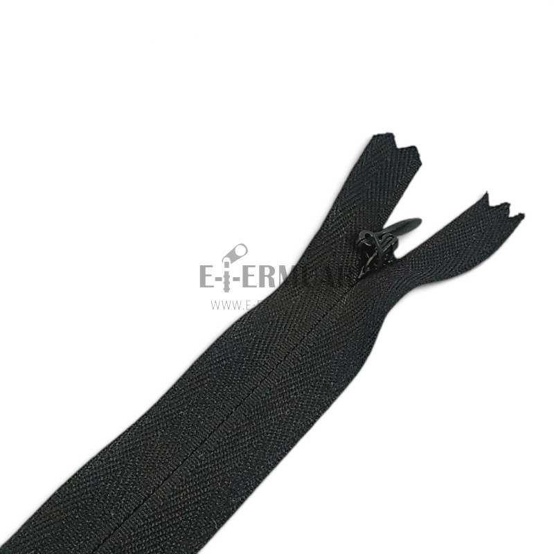 26 cm Black Woven Tulle Closed-End Invisible Zipper – Dress, Skirt & Evening Gown Zipper ZPG0026DKM