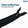68 cm Tip 10 Siyah Naylon Açık Uçlu Separe Mont Fermuarı – Ceket ve Mont Fermuarı ZPS0068T10