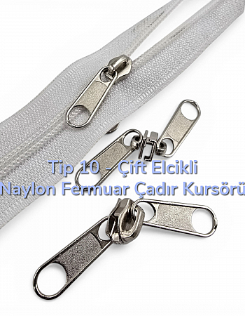 Nylon Zipper Slider Double Pull Type #5 - Tent Zipper Slider - ESB002N10C