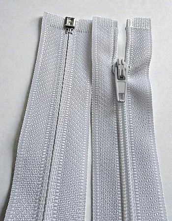 160 cm T5 Beyaz Naylon Açık Uçlu Fermuar – Ferace, Pardösü ve Uzun Mont - Zp00160T5