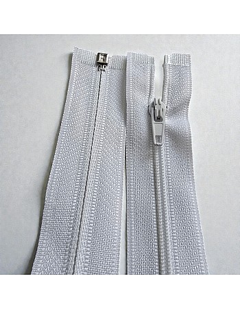 160 cm T5 Beyaz Naylon Açık Uçlu Fermuar – Ferace, Pardösü ve Uzun Mont - Zp00160T5