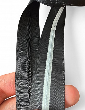Waterproof White Striped Tape Zipper TPU #3 - SRTSGOT5