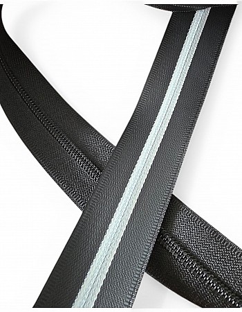 Waterproof White Striped Tape Zipper TPU #3 - SRTSGOT5