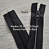 20 cm #5 Black Bottom Stop Reversible Zipper – Combi Head Nylon Zipper - ZP0020T10C