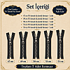 5 Adet Timsah Diş Kemik Mont Fermuarı Seti – 47–53 cm Kısa Mont ve Ceket İçin - ST-0003T5